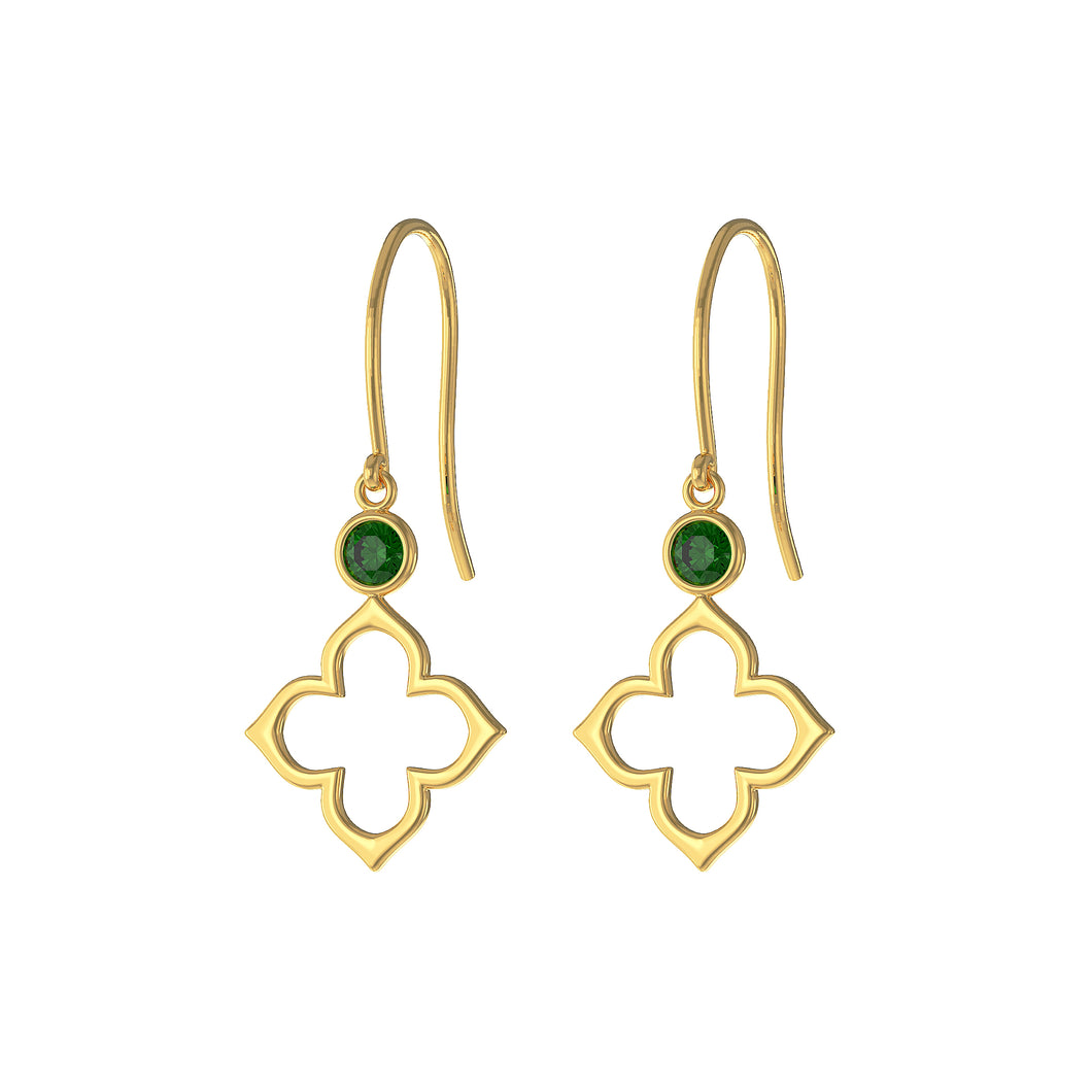 Moroccan Clover Drop Earrings