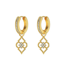 Load image into Gallery viewer, Moroccan Clover Trellis Charm Earrings
