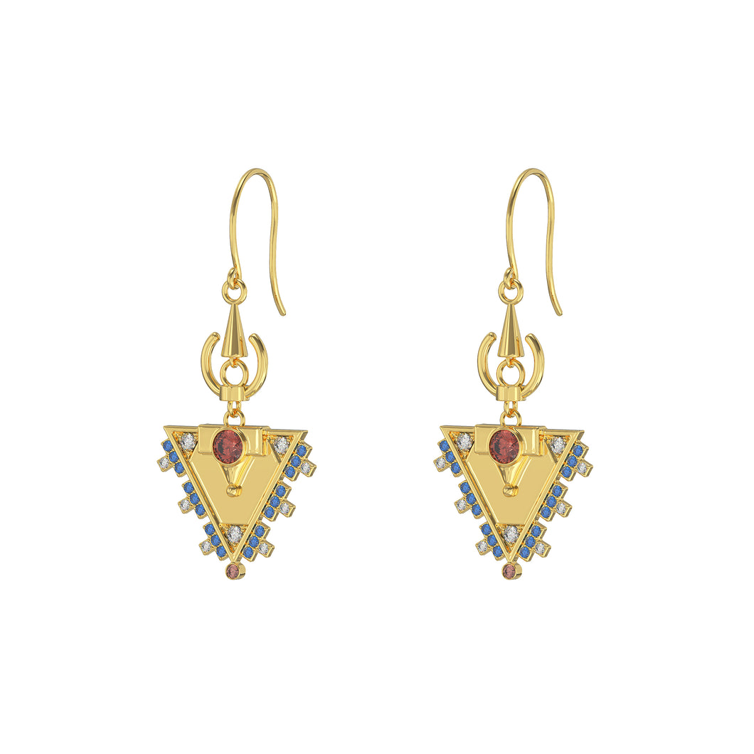 Khlel Multi Stone Drop Earrings