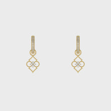 Load and play video in Gallery viewer, Moroccan Clover Trellis Charm Earrings
