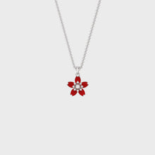 Load and play video in Gallery viewer, Red Crystal Blossom Necklace
