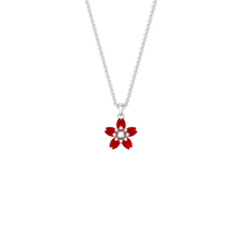 Load image into Gallery viewer, Red Crystal Blossom Necklace
